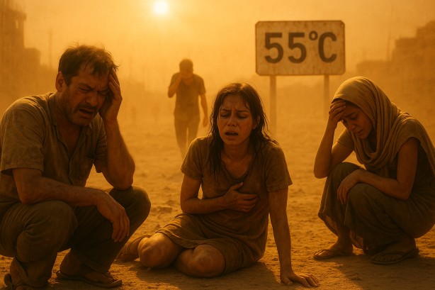 "Red Alert: 55°C Heatwave"