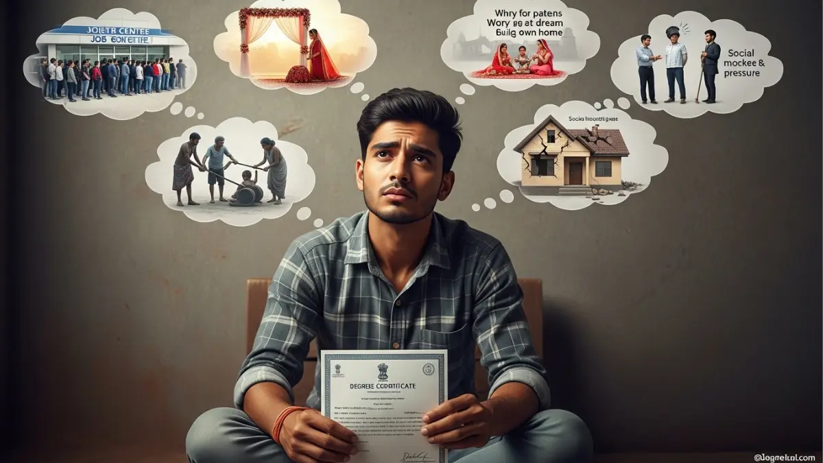 2025 में बेरोजगार युवा, सरकारी नौकरी का दबाव और सामाजिक चिंताएँ